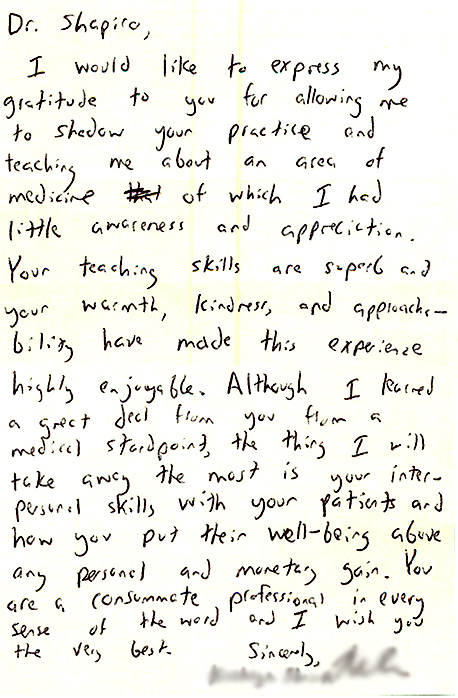 Student letter 1